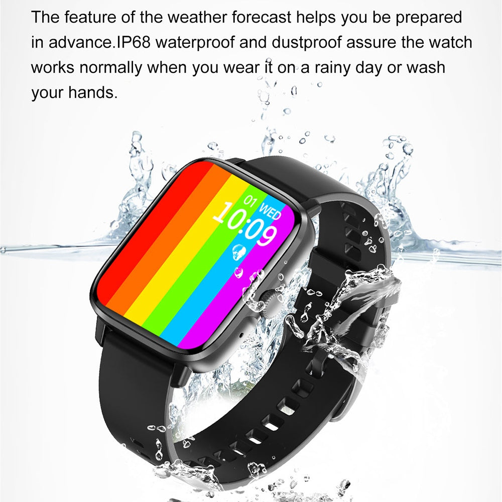 DT102 1.9 inch Touch Screen Smart Watch IP68 Waterproof Smart Bracelet Health Monitoring Fitness Tracker, Silicone Strap