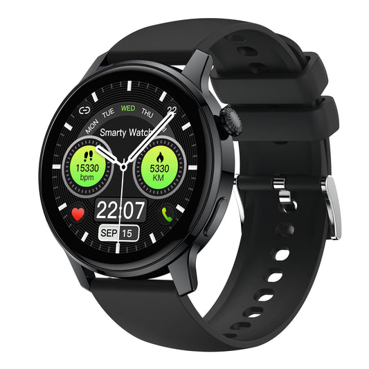 S46 1.28-inch TFT Round Screen Smart Watch Bluetooth Call Full Touch Music Bracelet Multi-Sport Mode Fitness Watch for Men and Women