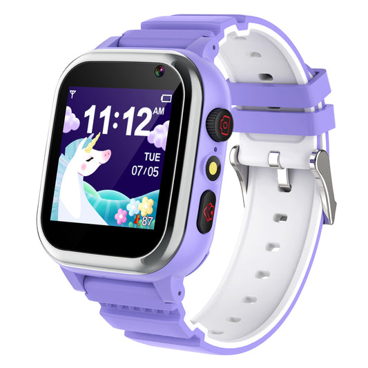 D02T 1.44 inch HD Touch Screen Smart Watch with 26 Mini Games Silicone Strap Electric Bracelet for Kids