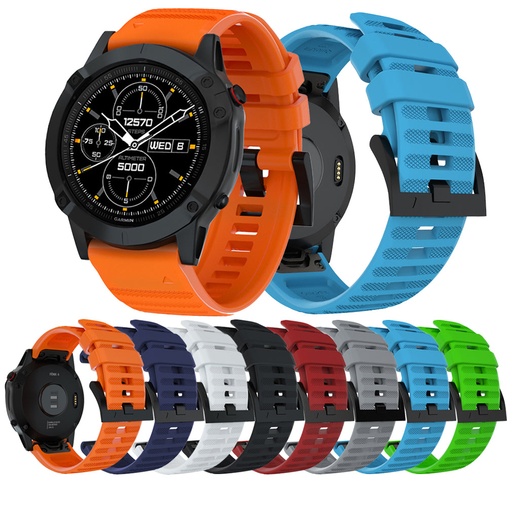 For Garmin Fenix 7/6 Sapphire GPS/6 Pro GPS/6 GPS/5 Plus/5 Silicone Smart Watch Band Adjustable Wrist Strap