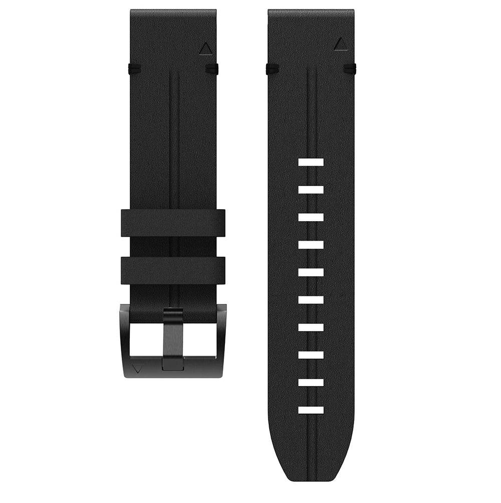 For Garmin Fenix 6 Genuine Leather Smart Watch Band Pin Buckle Wrist Strap Replacement