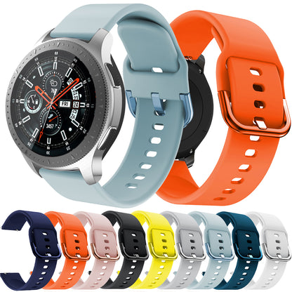 22mm Silicone Watch Strap Adjustable Wrist Band Replacement for Samsung Galaxy Watch 46mm