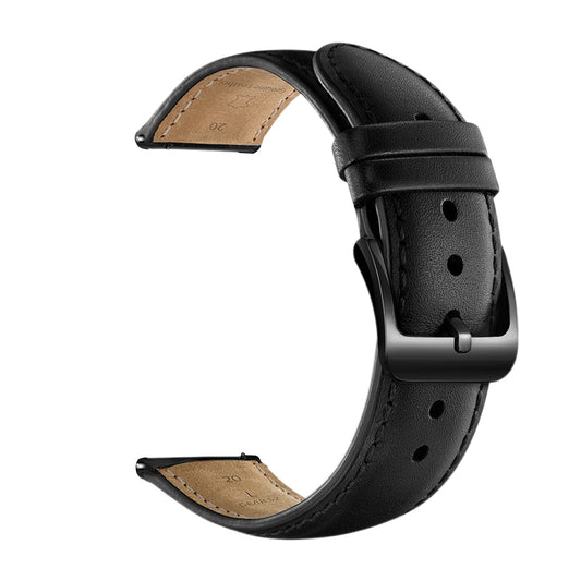 For Samsung Galaxy Watch4 Classic 46mm 42mm/Galaxy Watch4 44mm 40mm/Gear Sport (S4) 20mm Cowhide Leather Watch Band