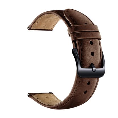 For Samsung Galaxy Watch4 Classic 46mm 42mm/Galaxy Watch4 44mm 40mm/Gear Sport (S4) 20mm Cowhide Leather Watch Band