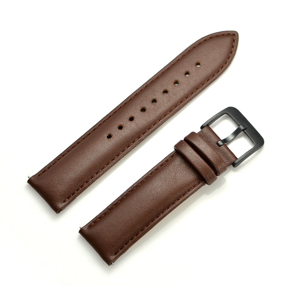 For Samsung Galaxy Watch4 Classic 46mm 42mm/Galaxy Watch4 44mm 40mm/Gear Sport (S4) 20mm Cowhide Leather Watch Band