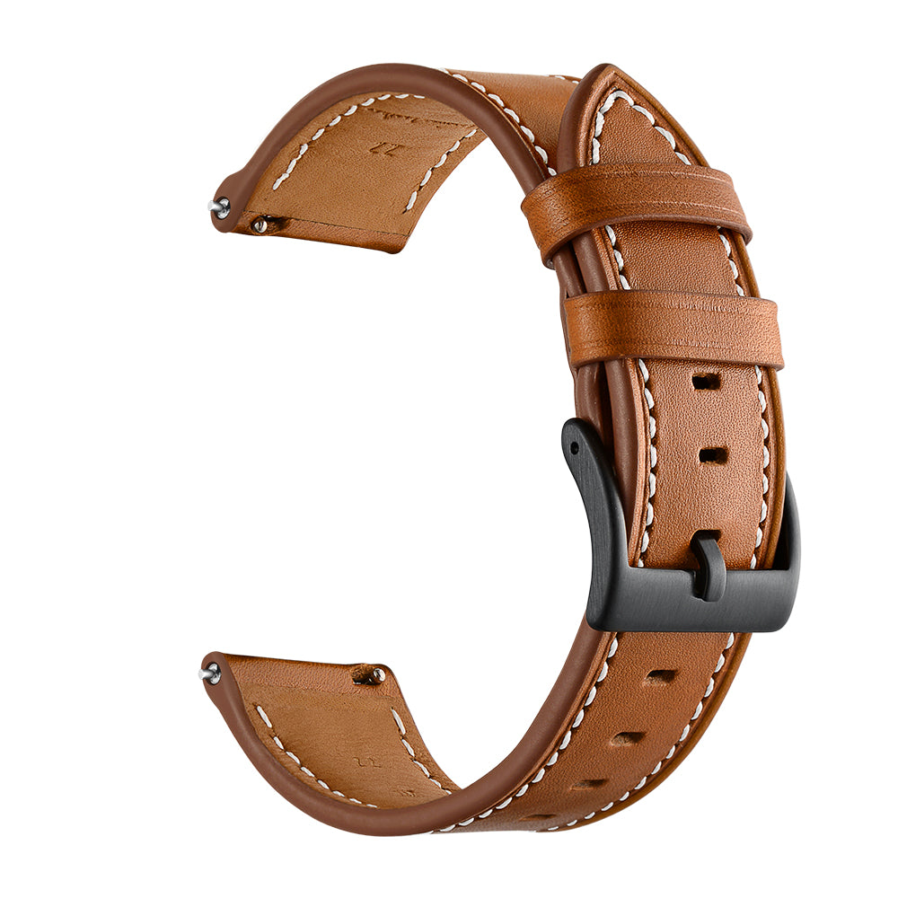 For Samsung Galaxy Watch4 Classic 46mm 42mm/Galaxy Watch4 44mm 40mm/Gear Sport Cowhide Leather 20mm Watch Band