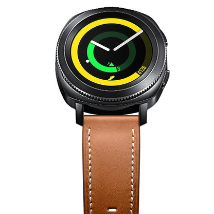 For Samsung Galaxy Watch4 Classic 46mm 42mm/Galaxy Watch4 44mm 40mm/Gear Sport Cowhide Leather 20mm Watch Band