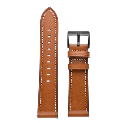 For Samsung Galaxy Watch4 Classic 46mm 42mm/Galaxy Watch4 44mm 40mm/Gear Sport Cowhide Leather 20mm Watch Band