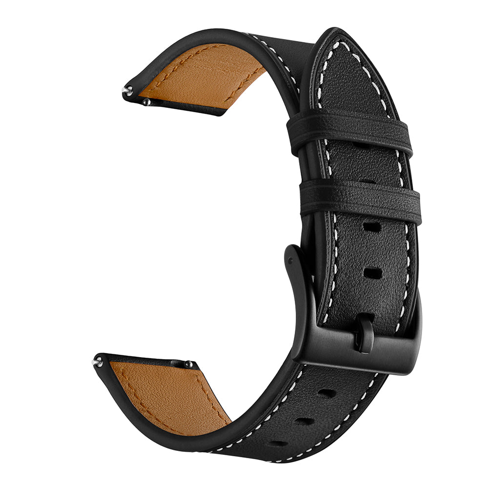 For Samsung Galaxy Watch4 Classic 46mm 42mm/Galaxy Watch4 44mm 40mm/Gear Sport Cowhide Leather 20mm Watch Band