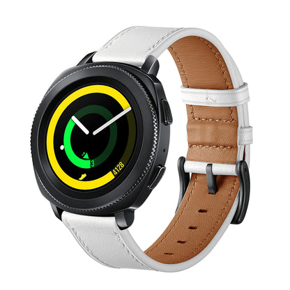 For Samsung Galaxy Watch4 Classic 46mm 42mm/Galaxy Watch4 44mm 40mm/Gear Sport Cowhide Leather 20mm Watch Band