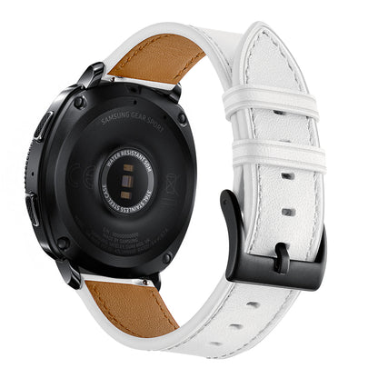 For Samsung Galaxy Watch4 Classic 46mm 42mm/Galaxy Watch4 44mm 40mm/Gear Sport Cowhide Leather 20mm Watch Band