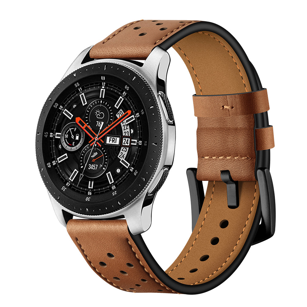 22mm Genuine Leather Replacement Smart Watch Strap for Samsung Galaxy Watch 46mm