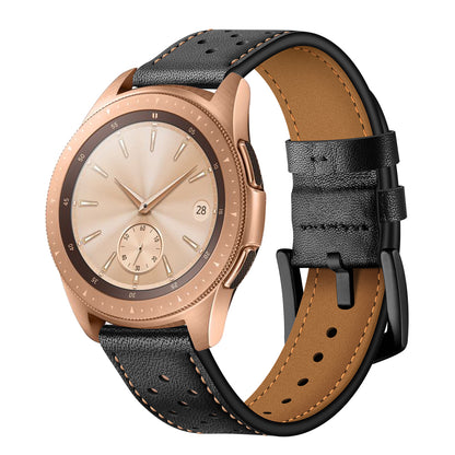 20mm Genuine Leather Smart Watch Band for Samsung Galaxy Watch4 Classic 46mm 42mm/Galaxy Watch4 44mm 40mm/Galaxy Watch 42mm [Rose Gold Type]