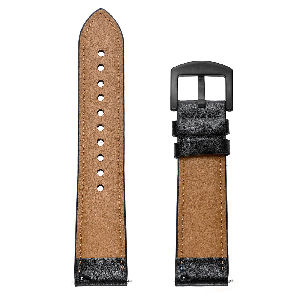 20mm Genuine Leather Smart Watch Band for Samsung Galaxy Watch4 Classic 46mm 42mm/Galaxy Watch4 44mm 40mm/Galaxy Watch 42mm [Rose Gold Type]