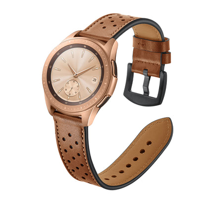 20mm Genuine Leather Smart Watch Band for Samsung Galaxy Watch4 Classic 46mm 42mm/Galaxy Watch4 44mm 40mm/Galaxy Watch 42mm [Rose Gold Type]