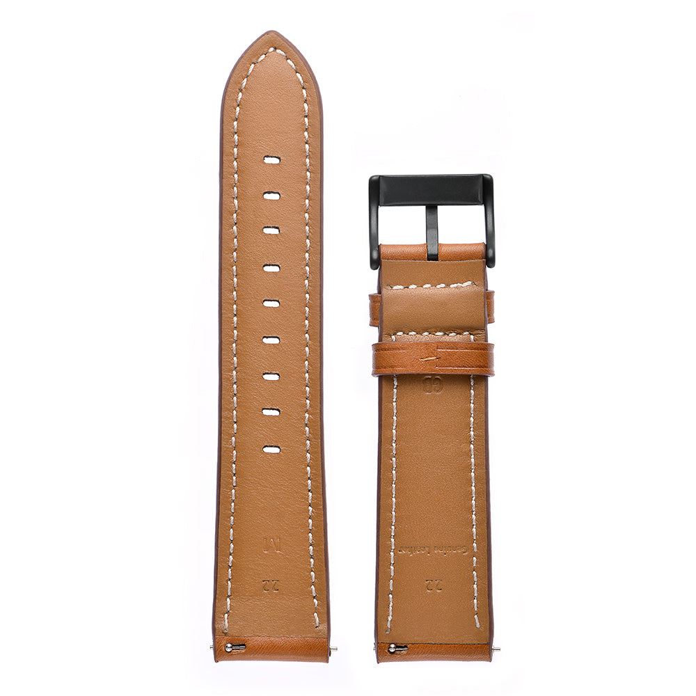 20mm Cowhide Genuine Leather Watch Band for Huami Amazfit Bip