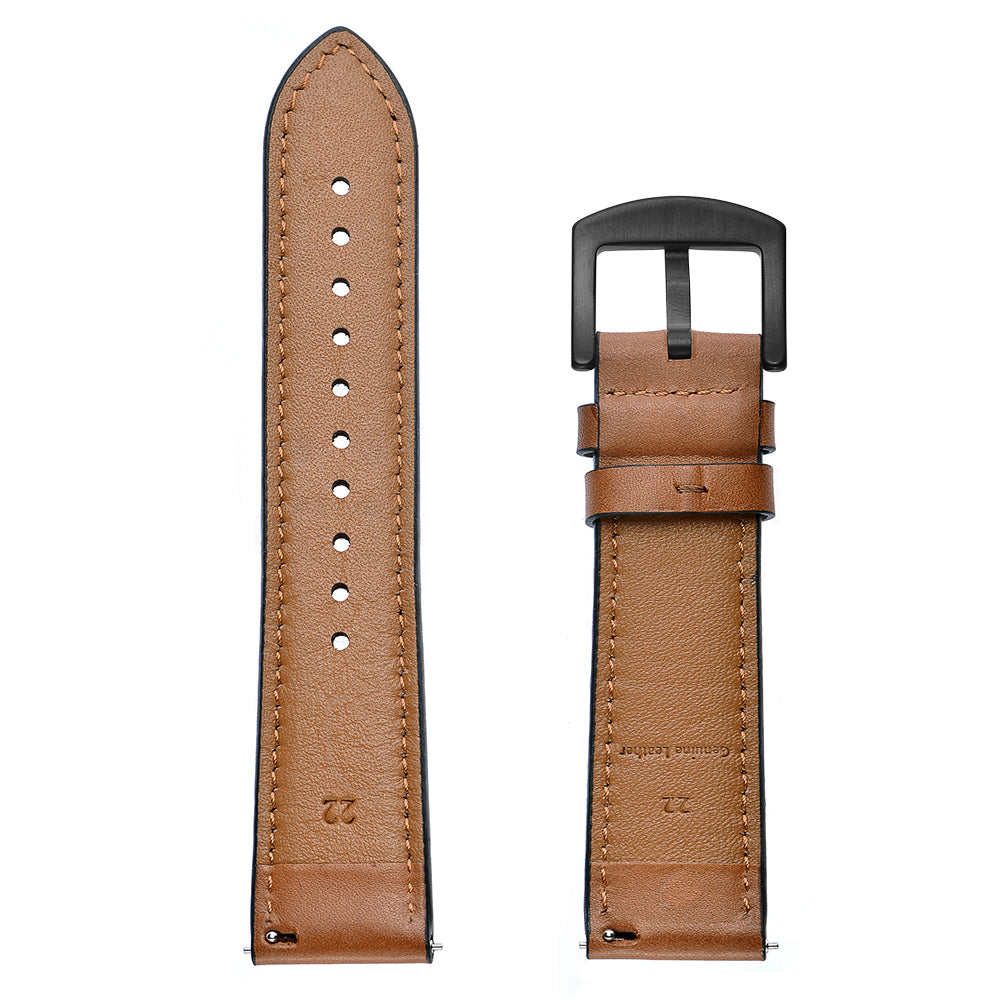 22mm Genuine Leather Coated Smart Watch Replacement Strap for Huawei Watch 2/1