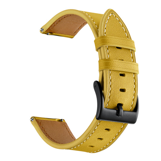 20mm Top-layer Genuine Leather Watch Strap Replacement for Garmin Vivoactive 3/Vivomove HR