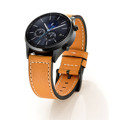 22mm Genuine Leather Watch Strap Replacement Band for Samsung Gear S3 Classic/S3 Frontier