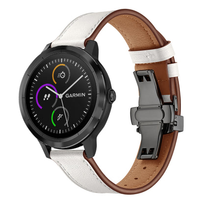 20mm Top-layer Cowhide Leather Genuine Leather Watch Strap Replacement for Garmin Vivoactive 3 / Vivomove HR