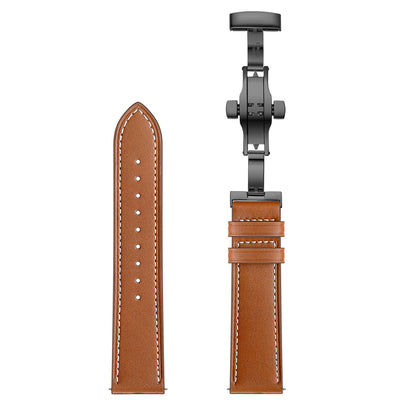 20mm Top-layer Cowhide Leather Genuine Leather Watch Strap Replacement for Garmin Vivoactive 3 / Vivomove HR