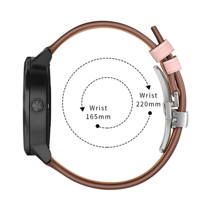 20mm Top-layer Cowhide Leather Genuine Leather Watch Strap Replacement for Garmin Vivoactive 3 / Vivomove HR