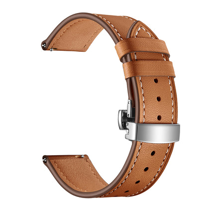 20mm Top-layer Cowhide Leather Genuine Leather Watch Strap Replacement for Garmin Vivoactive 3 / Vivomove HR