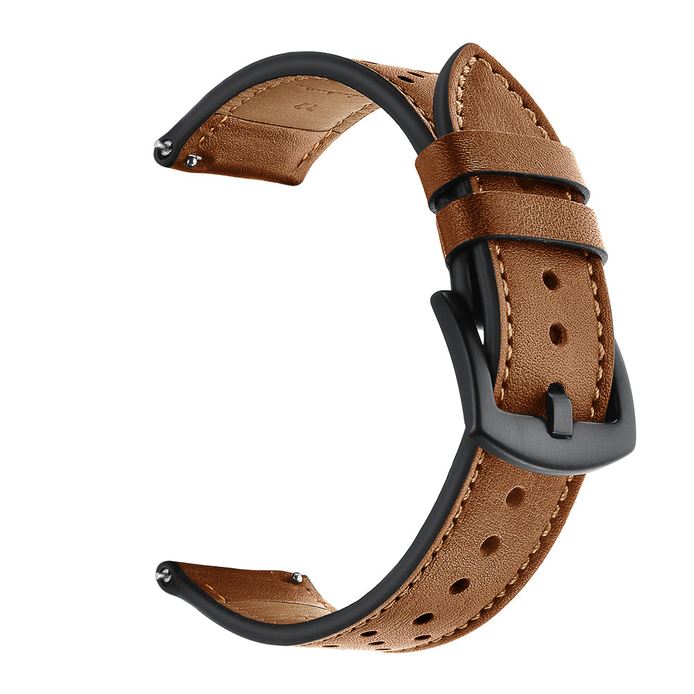 22mm Holes Decor Genuine Leather Smart Watch Band for Samsung Gear S3 Classic/Frontier