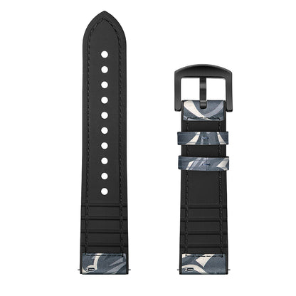 22mm Silicone + Leather Camouflage Watch Strap for Samsung Gear S3 Classic/S3 Frontier