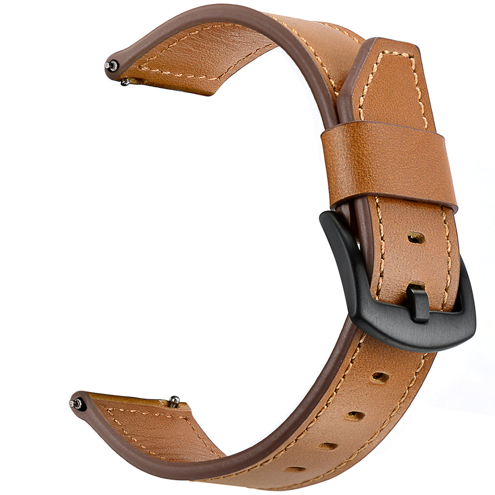 For Samsung Gear S3 Classic/S3 Frontier 22mm Knife Tail Genuine Leather Watch Strap Replacement Band