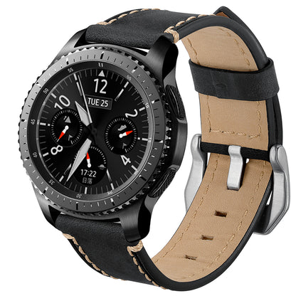 22mm Genuine Leather Watch Strap for Samsung Gear S3 Classic / S3 Frontier