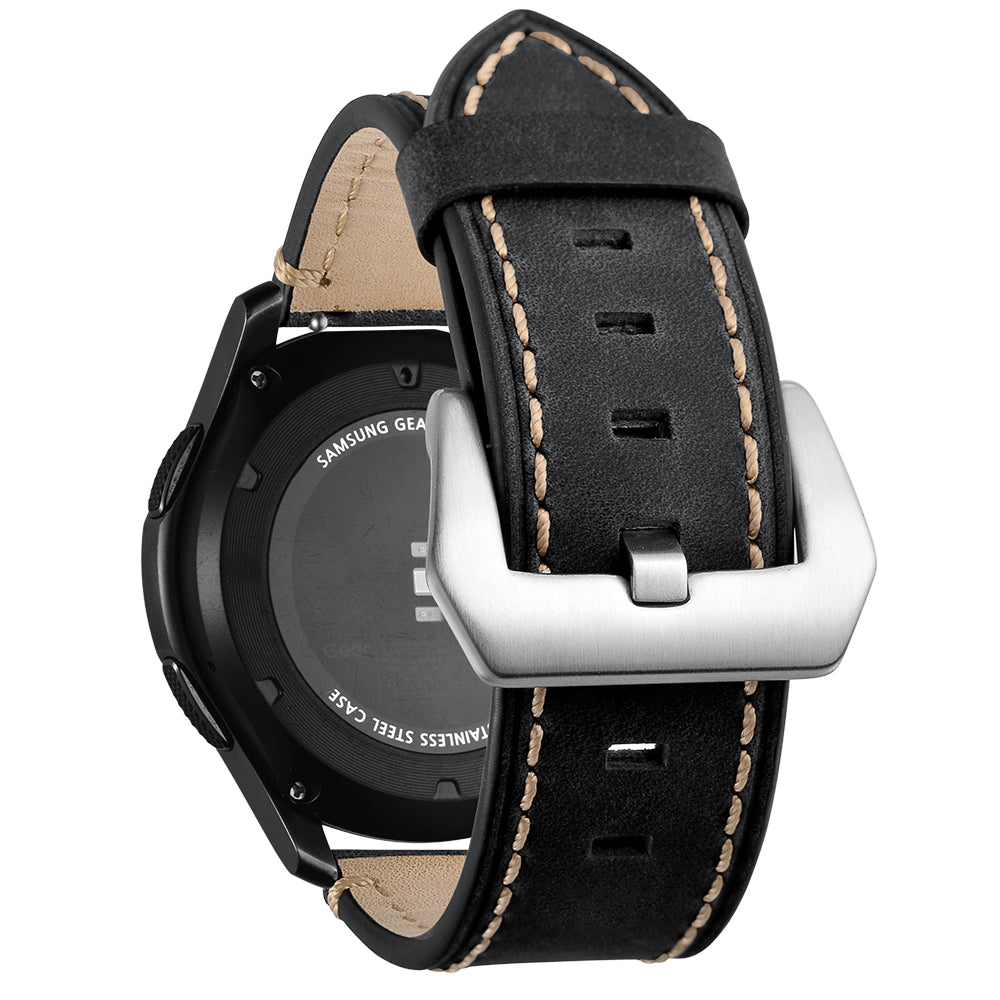 22mm Genuine Leather Watch Strap for Samsung Gear S3 Classic / S3 Frontier