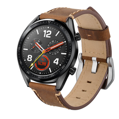 22mm Genuine Leather Watch Strap Smart Watch Band for Huawei Watch GT / Watch 2 / Watch Magic