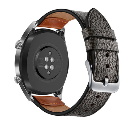 22mm Genuine Leather Stone Texture Watch Strap Replacement for Huawei Watch GT1 / 2 / Watch Magic