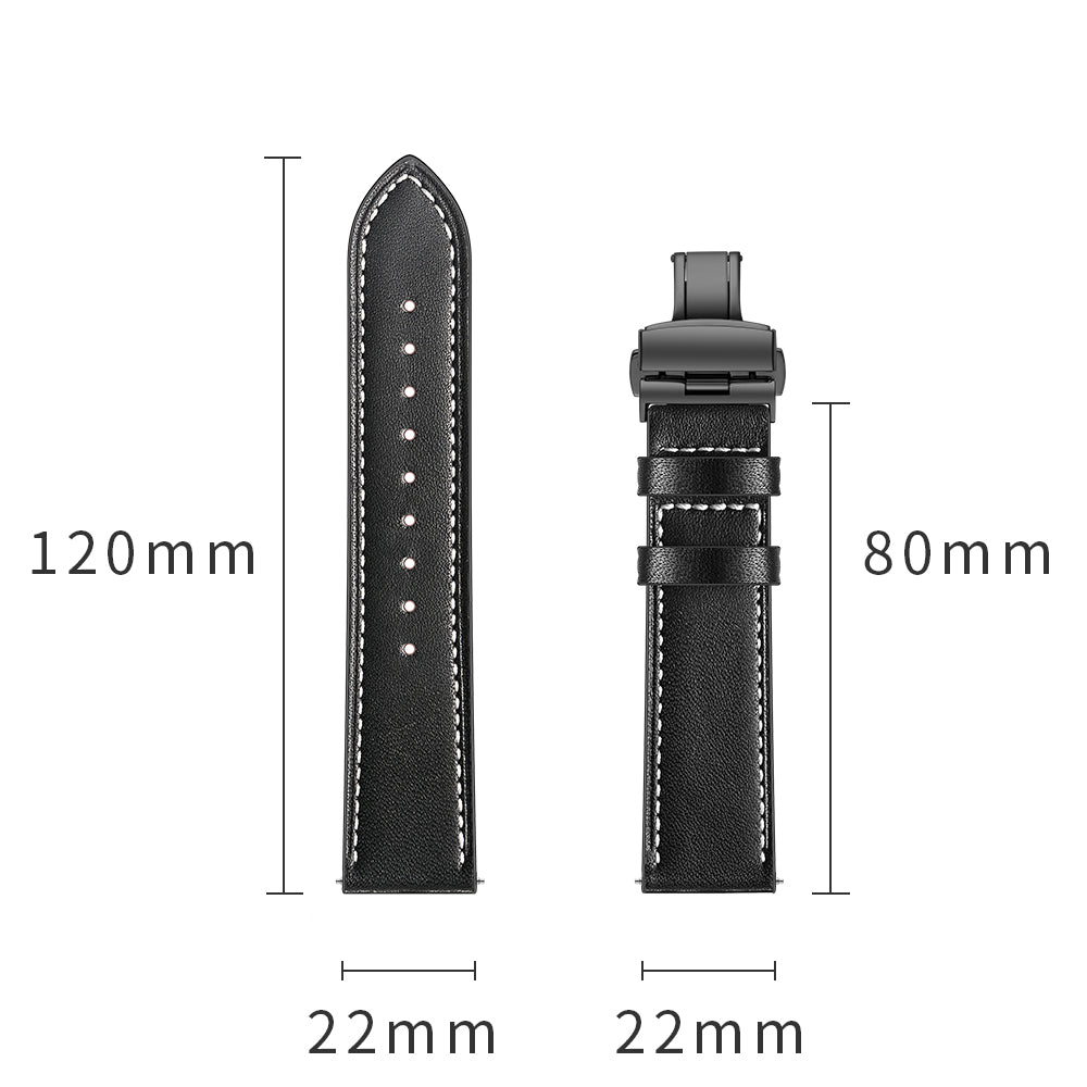 22mm Genuine Leather Watch Strap Replacement for Huawei Watch GT1 / 2 / Watch Magic