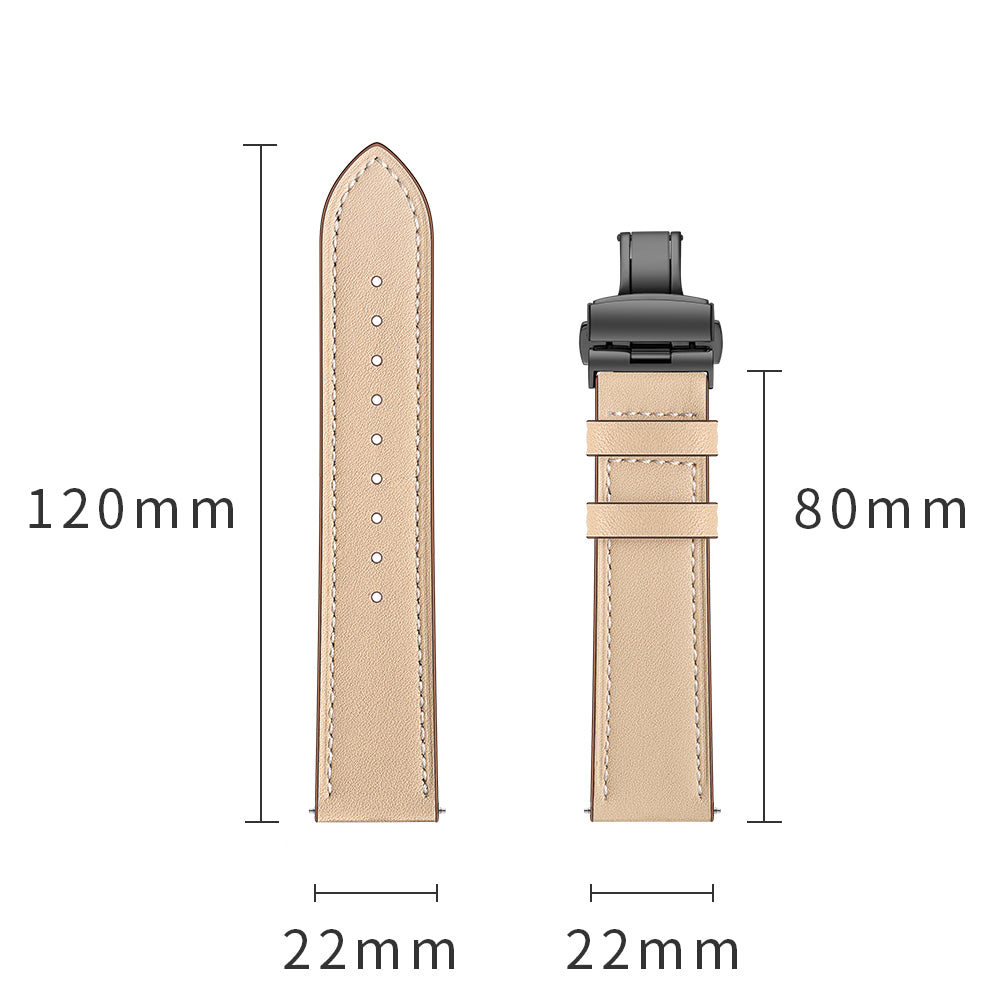 22mm Genuine Leather Watch Strap Replacement for Huawei Watch GT1 / 2 / Watch Magic