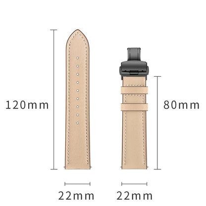 22mm Genuine Leather Watch Strap Replacement for Huawei Watch GT1 / 2 / Watch Magic