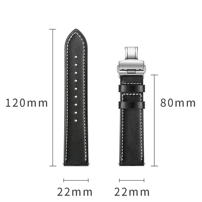 22mm Genuine Leather Watch Strap Replacement for Huawei Watch GT1 / 2 / Watch Magic