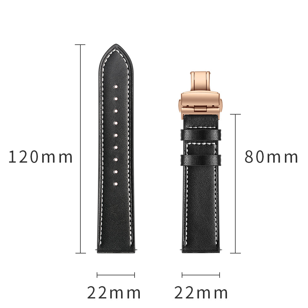 22mm Genuine Leather Watch Strap Replacement for Huawei Watch GT1 / 2 / Watch Magic