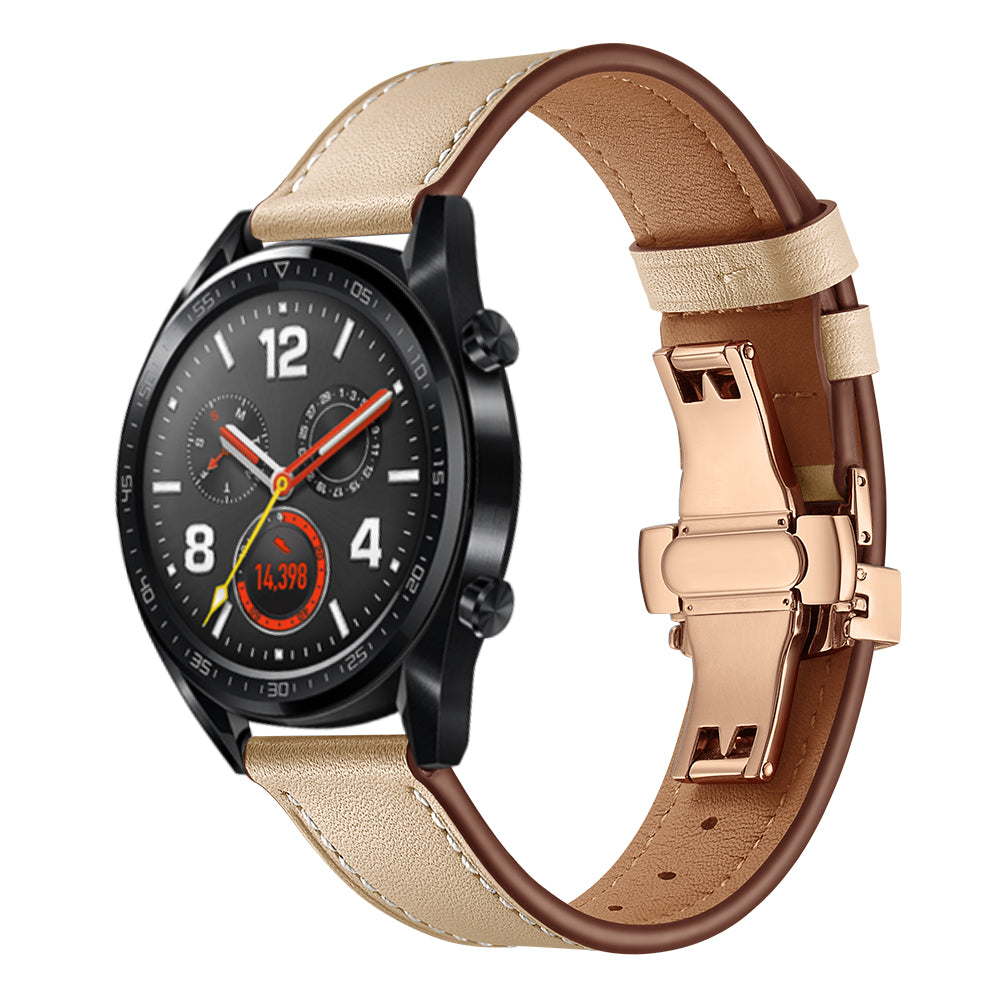 22mm Genuine Leather Watch Strap Replacement for Huawei Watch GT1 / 2 / Watch Magic