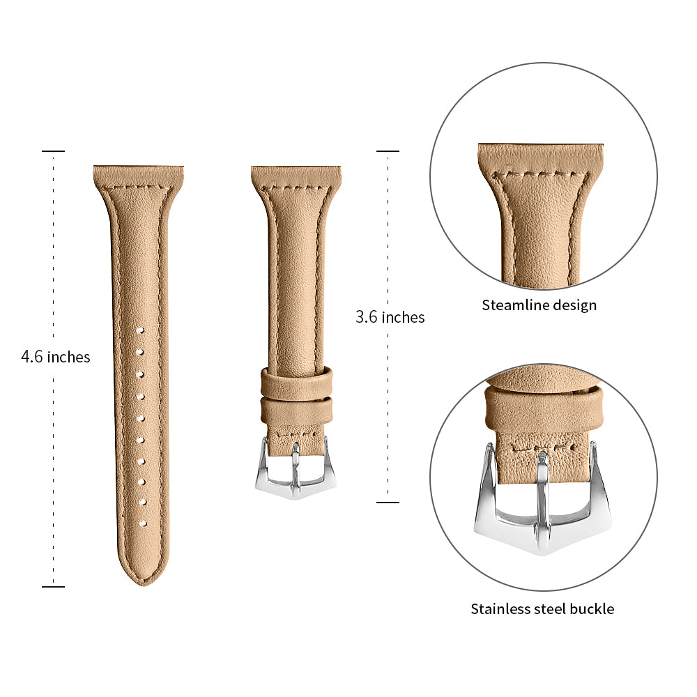 18mm Genuine Leather Watch Band Strap for Xiaomi Mi Watch