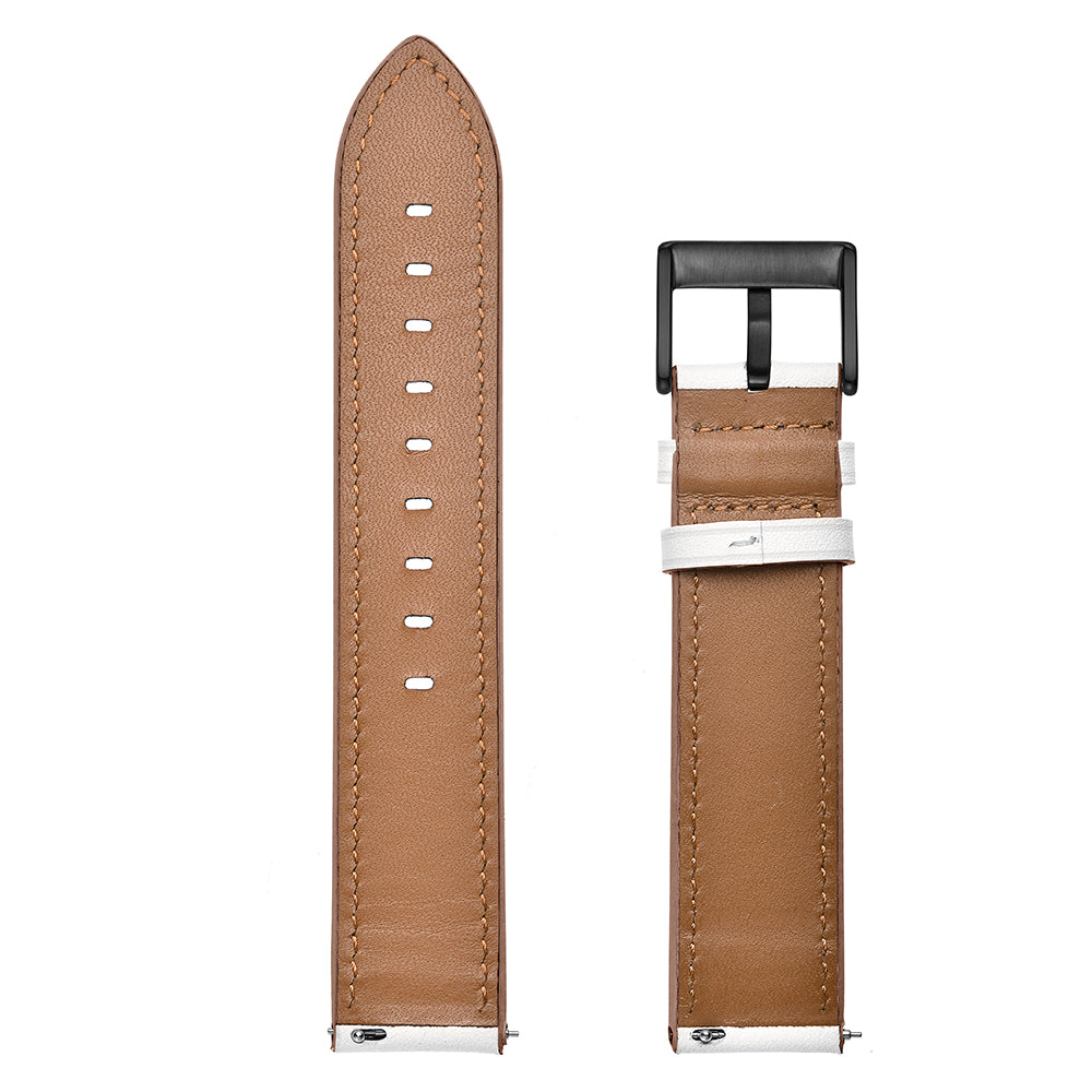 20mm Genuine Leather Smart Watch Replacement Strap for Samsung Galaxy Watch4 Classic 46mm 42mm/Galaxy Watch4 44mm 40mm/Galaxy Watch Active1/Active2 40mm 44mm