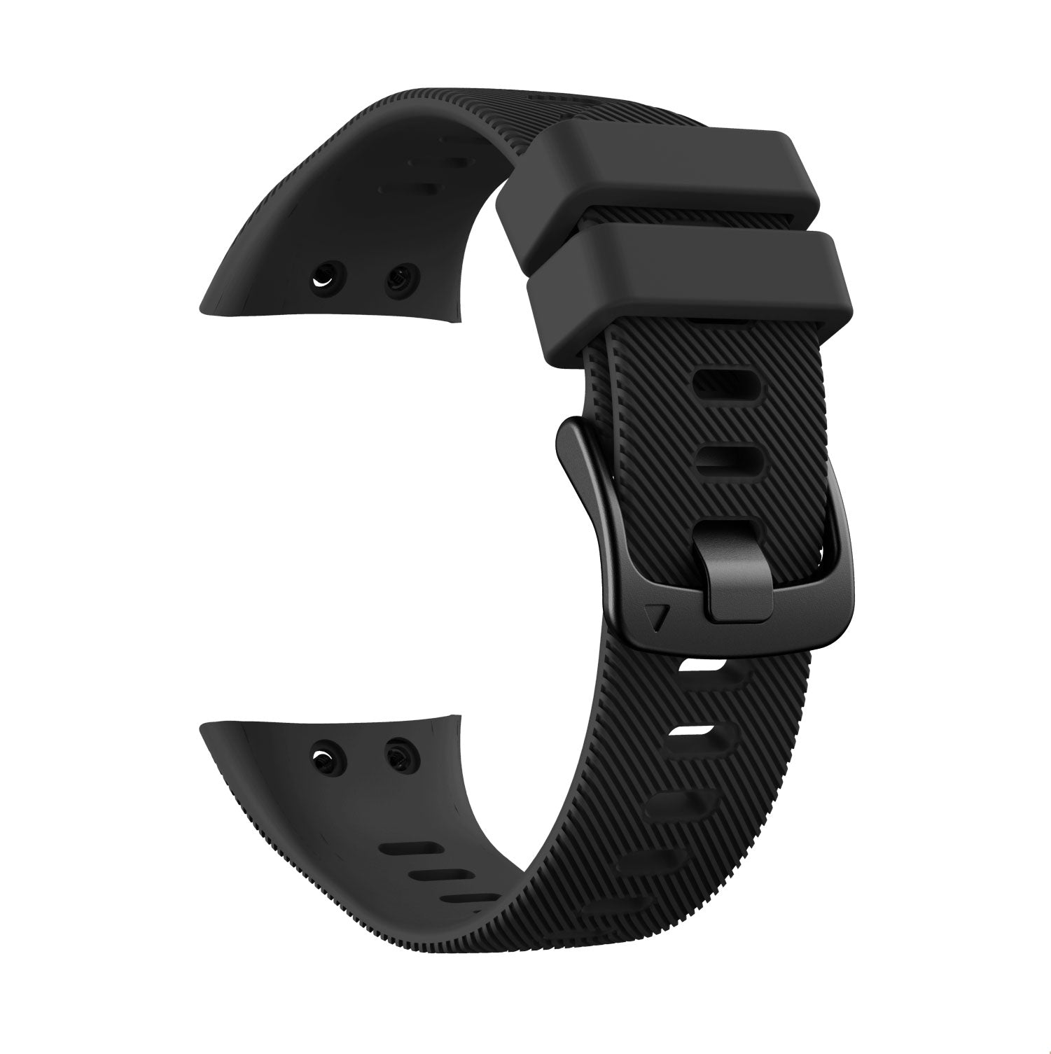 Silicone Watch Band Strap Black Buckle for Garmin Forerunner 45