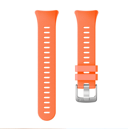 Silicone Watchband Strap Silver Buckle for Garmin Forerunner 45