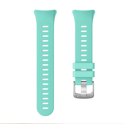 Silicone Watchband Strap Silver Buckle for Garmin Forerunner 45