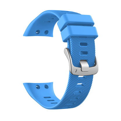 Silicone Watchband Strap Silver Buckle for Garmin Forerunner 45