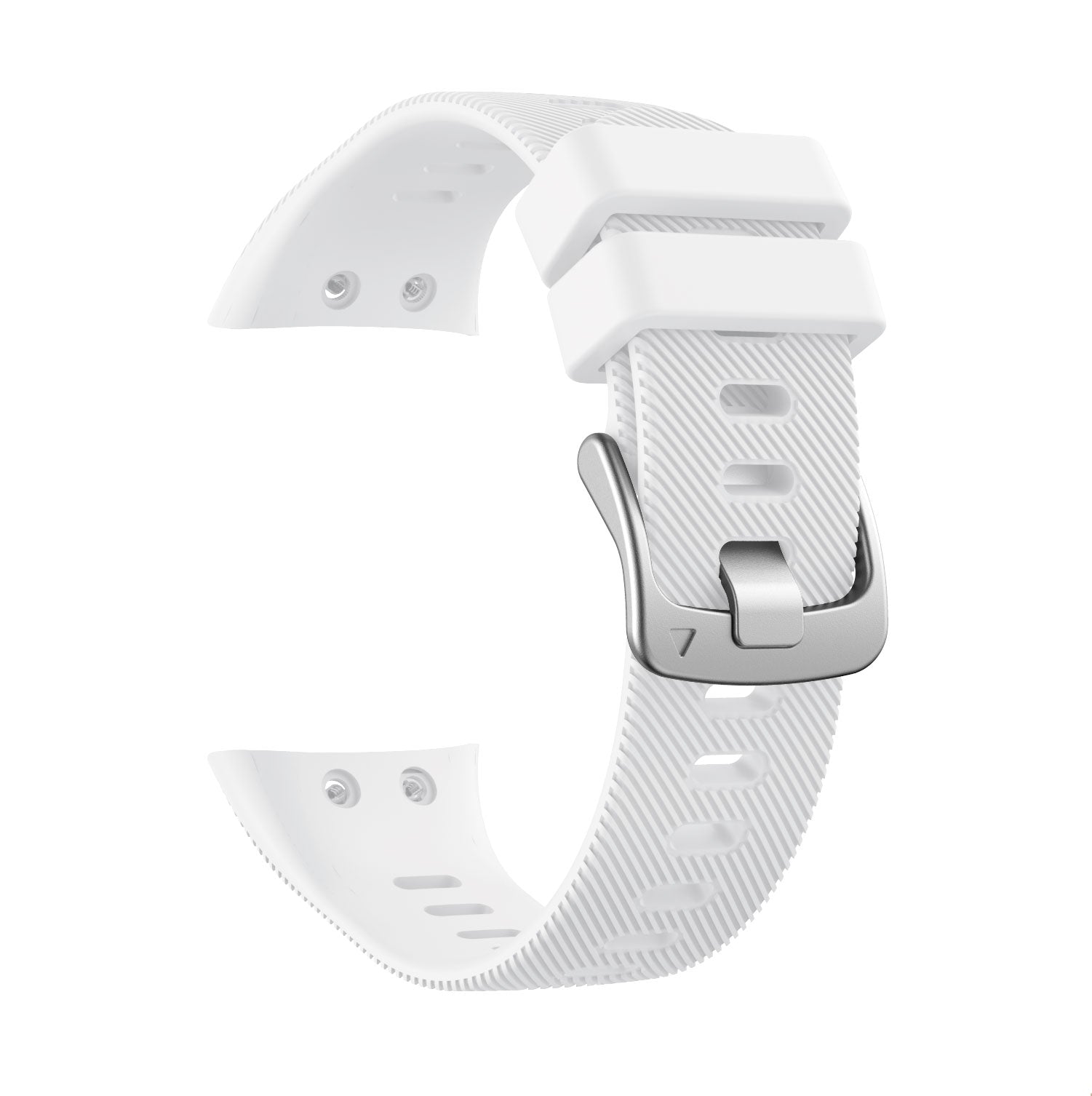 Silicone Watch Band Silver Buckle for Garmin Forerunner 45S