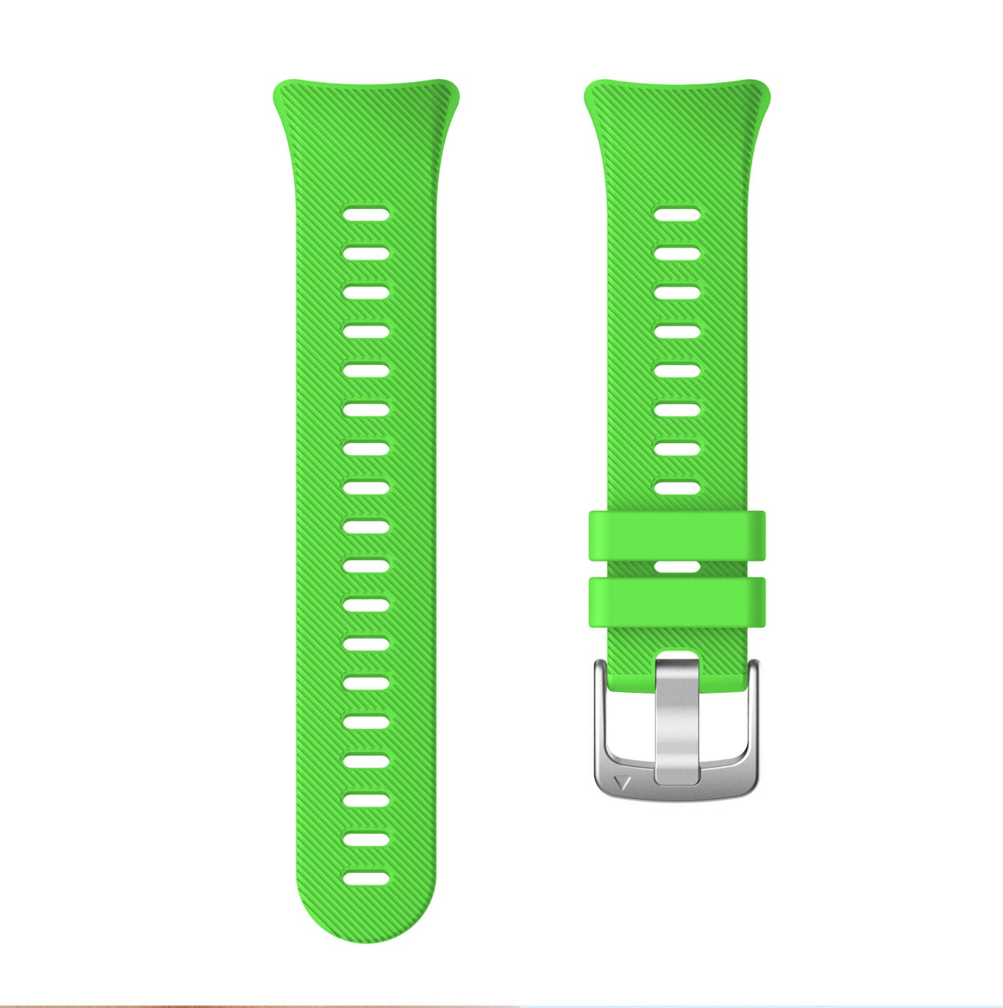 Silicone Watch Band Silver Buckle for Garmin Forerunner 45S