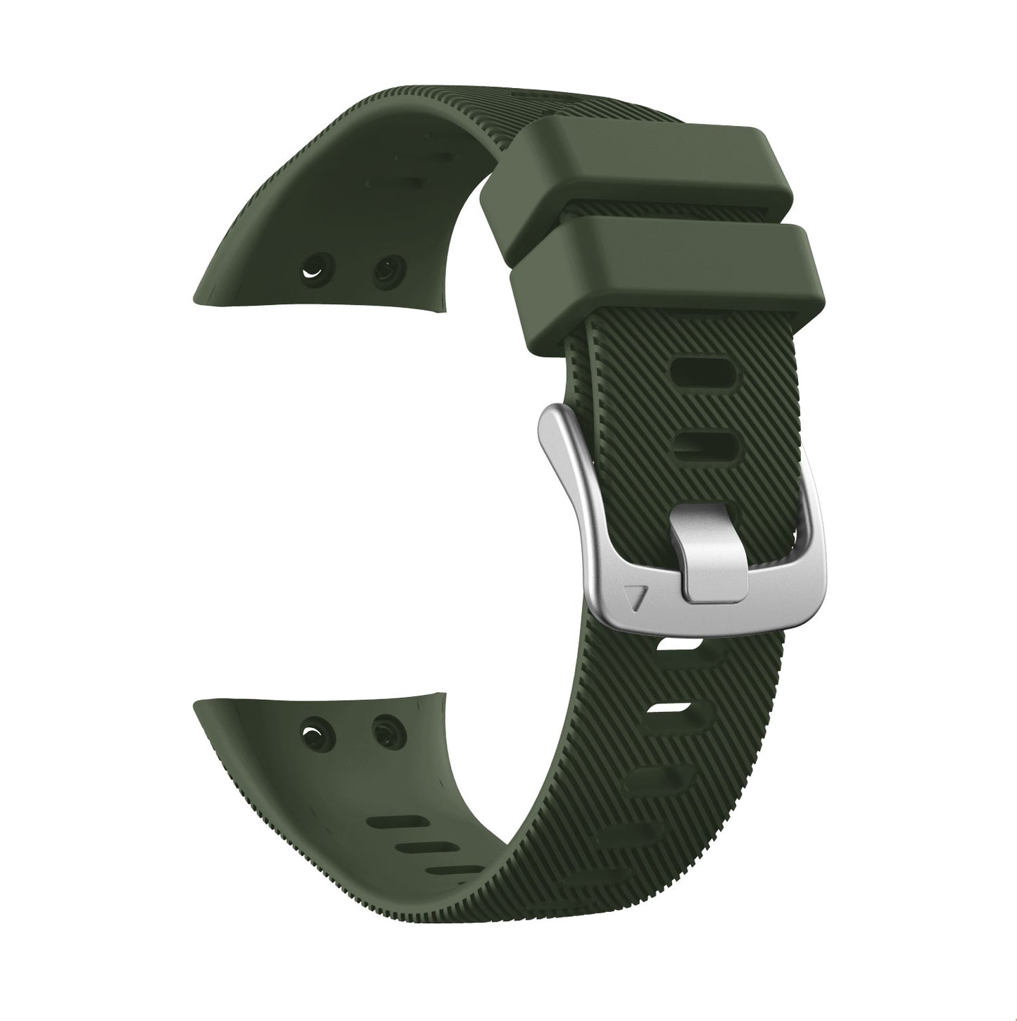 Silicone Watch Band Silver Buckle for Garmin Forerunner 45S