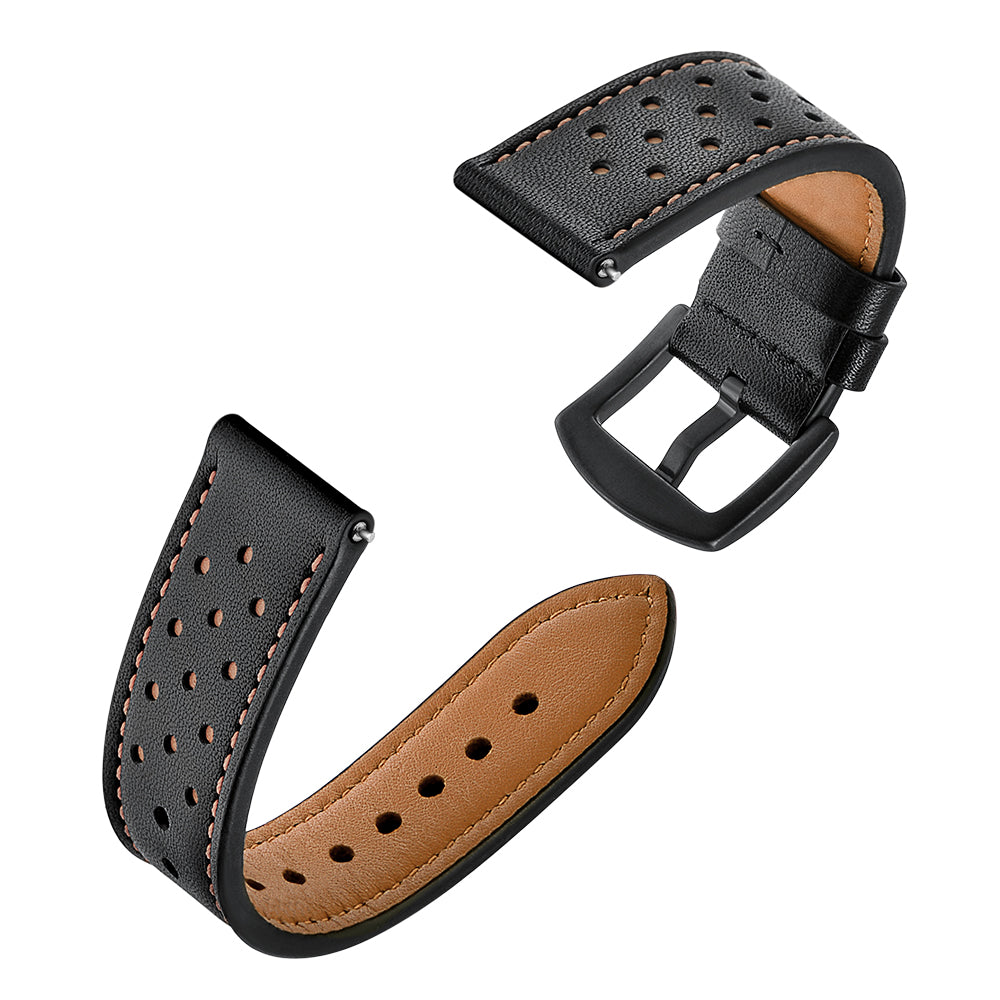 20mm Quality Genuine Leather Watch Band Replacement for Samsung Galaxy Watch4 Classic 46mm 42mm/Galaxy Watch4 44mm 40mm/Galaxy Watch Active 2/1